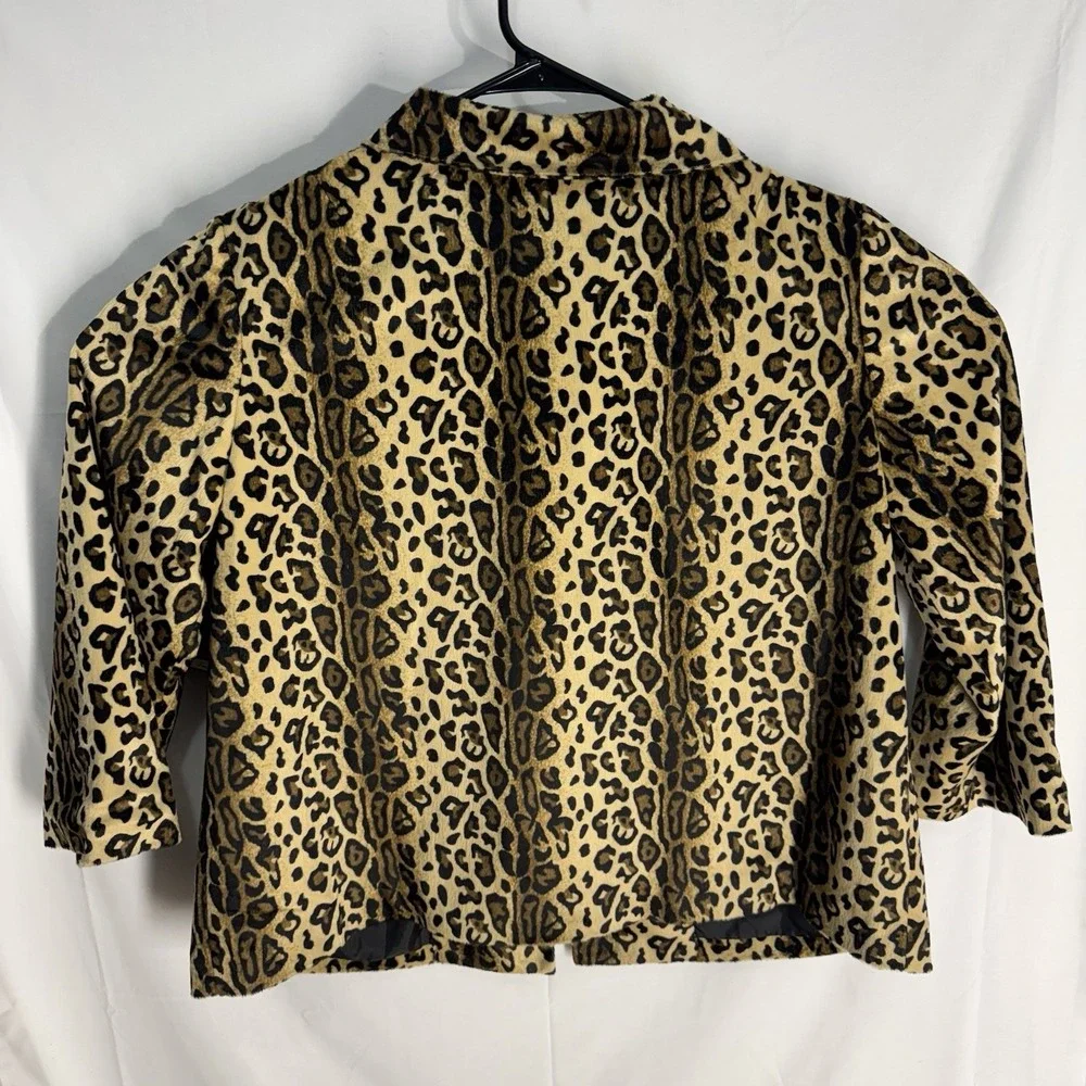 Vintage‎ Jaclyn Smith Leopard Print Woman's XL Swing Jacket NWT Deadstock 90's